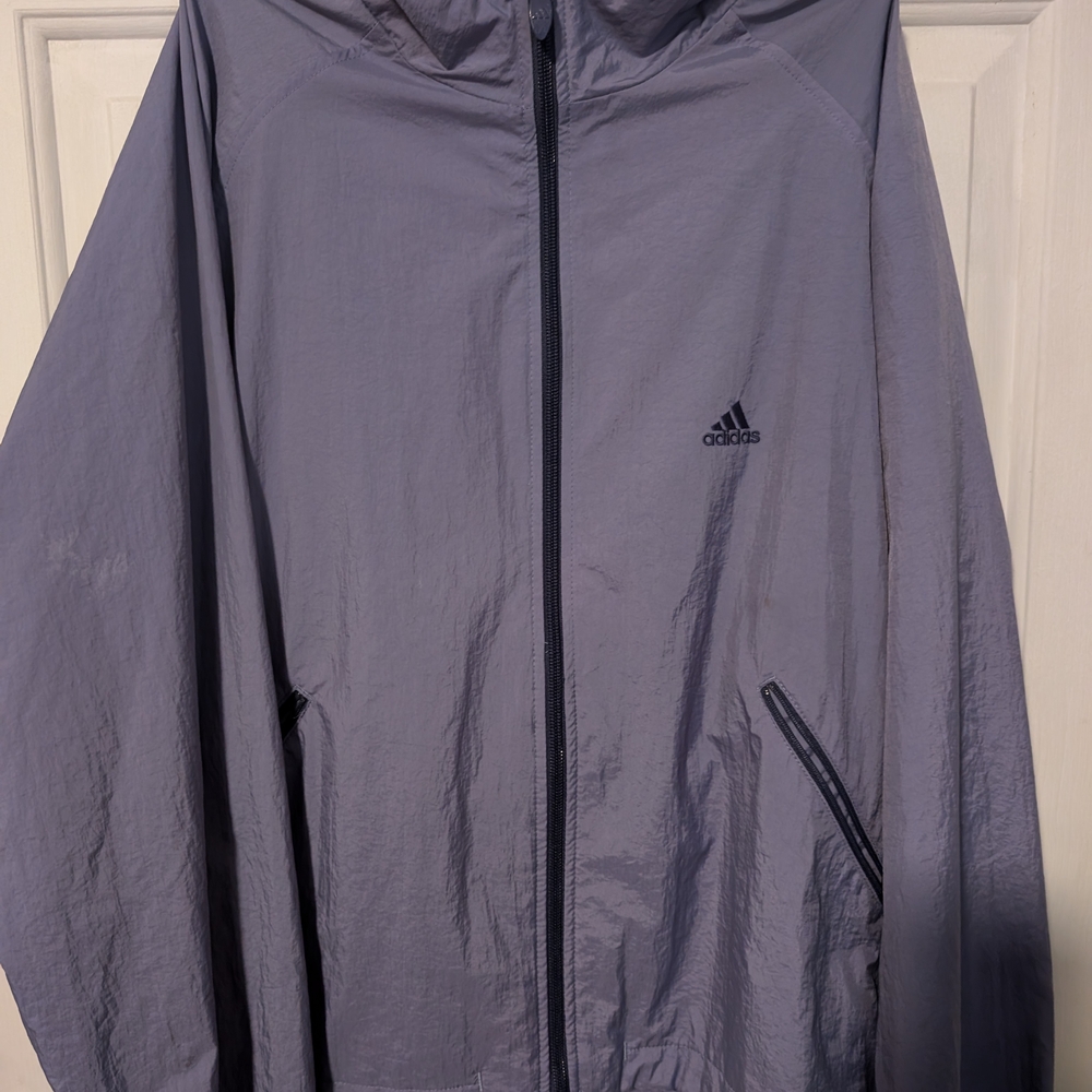 Women's Adidas Full Zipper Windbreaker Jacket Size XL
